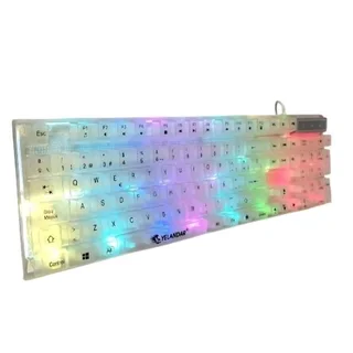 Yelandar AN-T10 RGB Ergonomic Gaming Keyboard Transparent