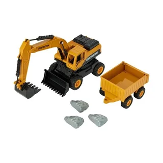 Construction Toy Truck Set with Excavator, Dump Truck and Rocks - Educational
