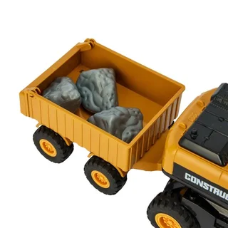 Construction Toy Truck Set with Excavator, Dump Truck and Rocks - Educational