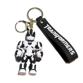 3D Transformers Keyring Keychain Pendant - Black