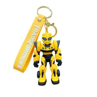 3D Transformers Keyring Keychain Pendant - Yellow