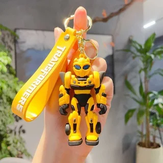 3D Transformers Keyring Keychain Pendant - Yellow