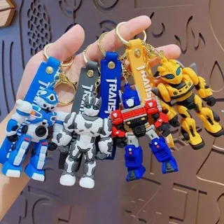 3D Transformers Keyring Keychain Pendant - Yellow