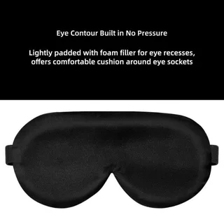 Comfortable Black Sleep Eye Mask - For Restful Sleep