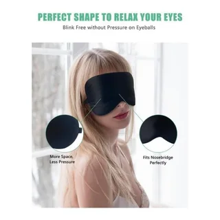 Comfortable Black Sleep Eye Mask - For Restful Sleep