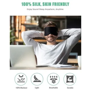 Comfortable Black Sleep Eye Mask - For Restful Sleep