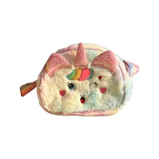 Unicorn Plush Crossbody Purse - Kids Cute Shoulder Bag - Green