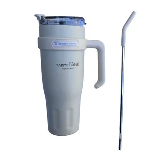 TAKMEHOME 40oz Stainless Steel Vacuum Mug - White