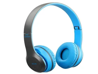 P47 On-Ear Wireless Bluetooth Portable Headphones - Blue