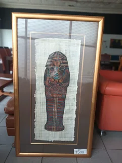 Egyptian paper art framed glass painting