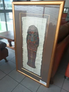 Egyptian paper art framed glass painting