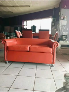 Two seater leather couches
