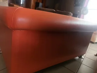 Two seater leather couches