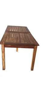 Teak  patio table size 200 cm long by  84 cm wide