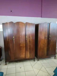 Kiaat solid wood Ball and claw feet stand  wardrobes