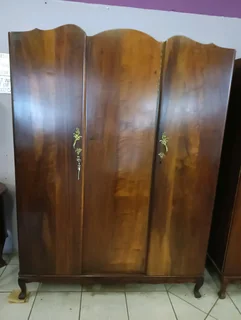 Kiaat solid wood Ball and claw feet stand  wardrobes