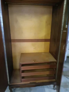 Kiaat solid wood Ball and claw feet stand  wardrobes