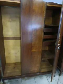 Kiaat solid wood Ball and claw feet stand  wardrobes