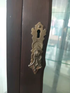 Imbuia ball and claw feet Glass Display Cabinet