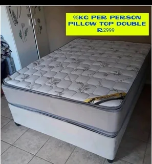 Pillow top Double Bed 95 kg per person