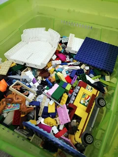 Lego crate with mixed sets, some still in tact for sale, brand new like pristine condition