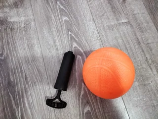 Indoor basketball hoop with ball and pump included, pristine like new condition