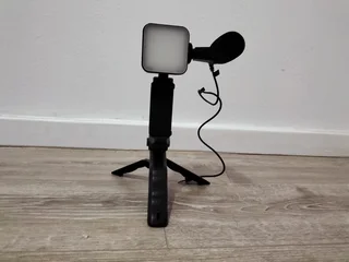 3 sets including vlogger kit, go pro mounts and action camera set