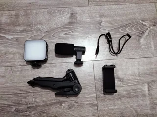 3 sets including vlogger kit, go pro mounts and action camera set