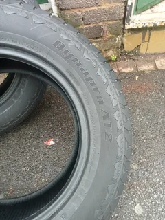 2x 265/60/R18 HANKOOK DYNAPRO AT 2 TYRES 95% THREAD LIFE CALL NATAL 0688190717