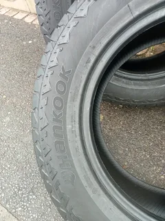 2x 265/60/R18 HANKOOK DYNAPRO AT 2 TYRES 95% THREAD LIFE CALL NATAL 0688190717