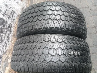 2x 255/55/R19 GOODYEAR WRANGLER TYRES 95% THREAD LIFE CALL NATAL