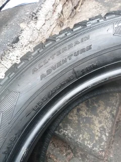 2x 255/55/R19 GOODYEAR WRANGLER TYRES 95% THREAD LIFE CALL NATAL