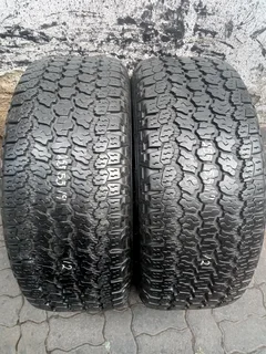 2x 255/55/R19 GOODYEAR WRANGLER TYRES 95% THREAD LIFE CALL NATAL