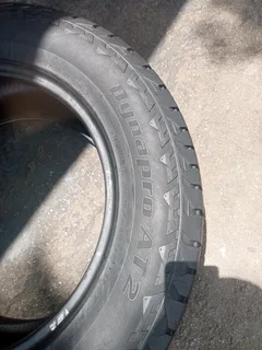 4X 265/60/R18 HANKOOK DYNAPRO AT 2 TYRES 95% THREAD LIFE CALL NATAL 0688190717