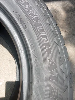 4X 265/60/R18 HANKOOK DYNAPRO AT 2 TYRES 95% THREAD LIFE CALL NATAL 0688190717