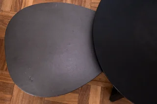 Modern Nesting Table Set – Wood &amp; Metal