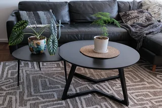 Modern Nesting Table Set – Wood &amp; Metal