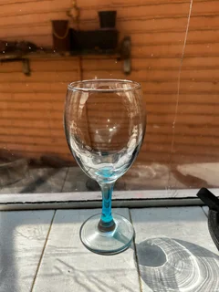 Elegant Blue-Stem Wine Glass Set (6pcs) | Modern, Classy &amp; Perfect for Any Home