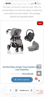 DOUBLE TROUBLE COMFORT DELUX – SINGLE PRAM &#43; CARRYCOT | Excellent condition | 2023 purchase