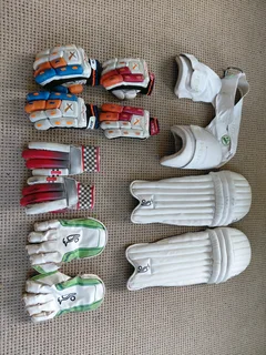 Full Cricket Gear Bundle – Pads, Gloves, Thigh Pads, WK Gloves
