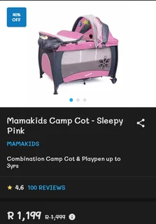 Mamakids XL camp cot