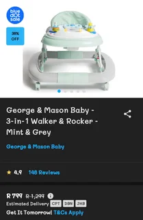 Baby George and Mason walking ring
