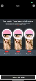 Mini selfie ring light