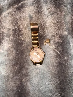 Rose gold ladies fossil watch