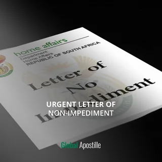 Global Apostille - Expedited letter of non-impediment