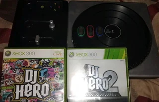 2 Xbox 360&#43;80 games&#43;2 controllers&#43;2 speed wheels&#43;DJ hero turndeck&#43;kinect sensor
