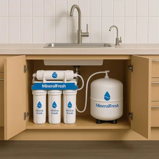 RO Water Filter System - Removes ( Floriade,Chlorine,Heavy Metals, Microplastics) &#43; installation