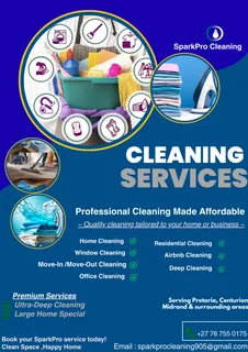 Trusted Cleaning Services – SparkPro Cleaning (Pretoria ,Centurion &amp;JHB)