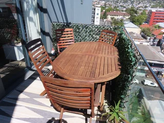 * 8 seater wood Table and chairs