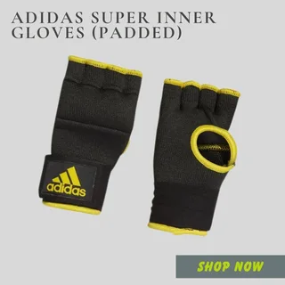 Adidas Super Inner Glove Padded Large - Black &amp; Yellow
